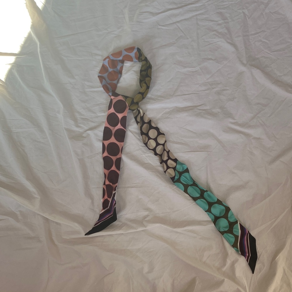 NWOT CAbi Multicolor Polka Dot Twilly Scarf
